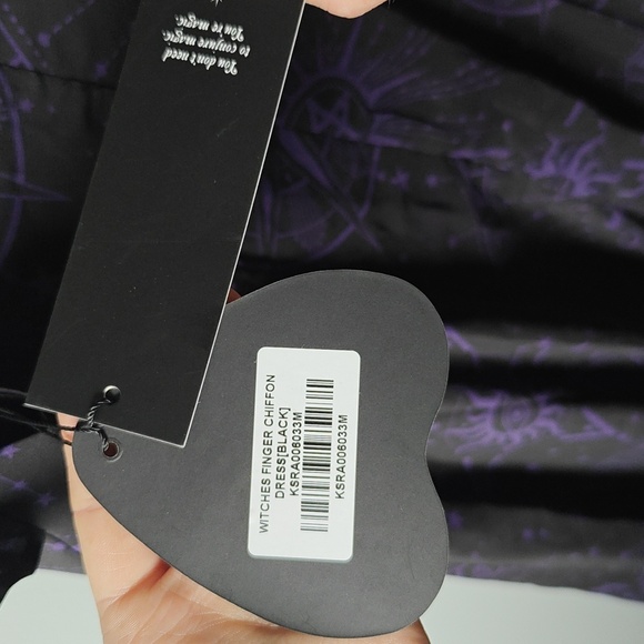 Killstar Witches finger chiffon dress - Picture 5 of 7